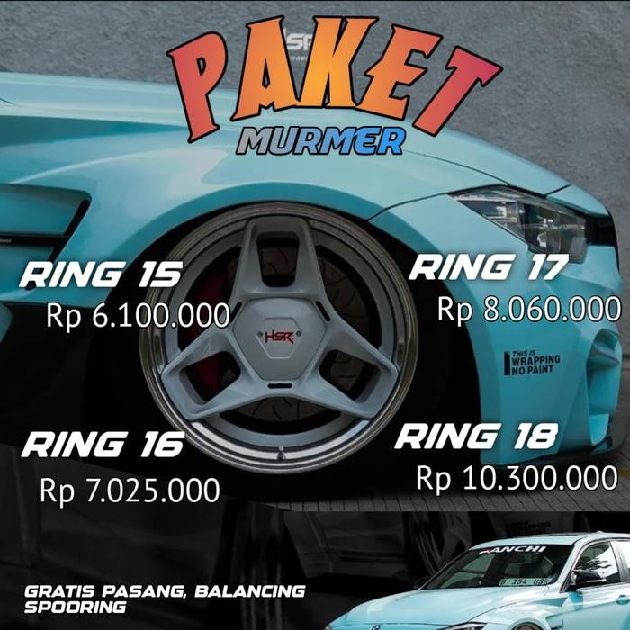velg mobil Ring 14 hingga Ring 22 HSR Wheel - HSR500