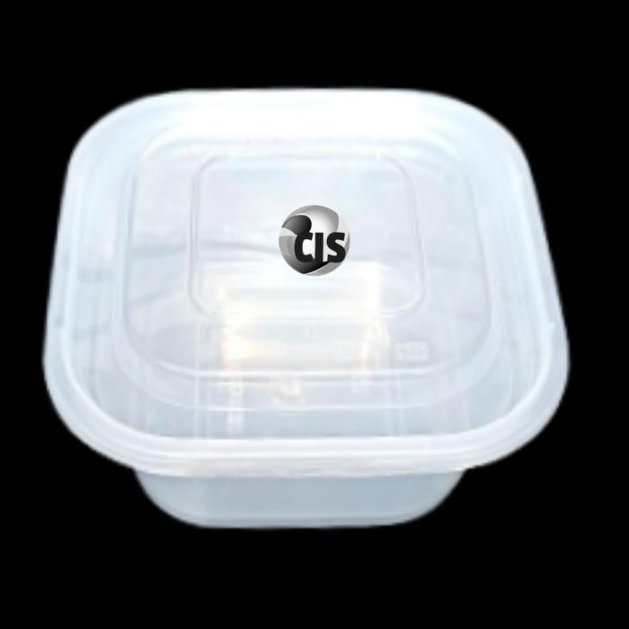 qibq- Thinwall Square 350 Ml / Thinwall Kotak 350 Ml - 25 Pcs