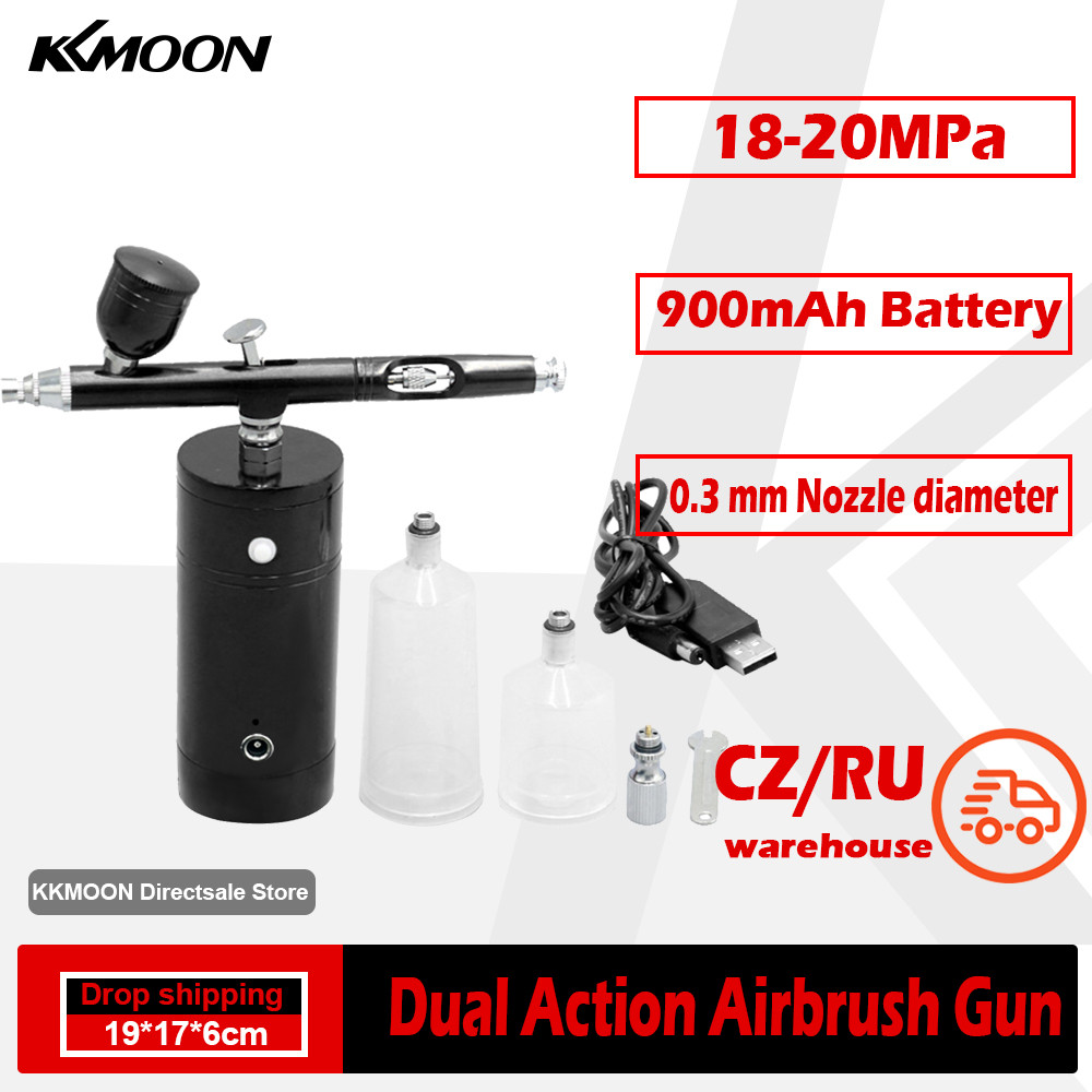 KKmoon USB Airbrush Kit Airbrush Compressor Spray Pump Dual Action Airbrush Gun Pen for FX Makeup Ta