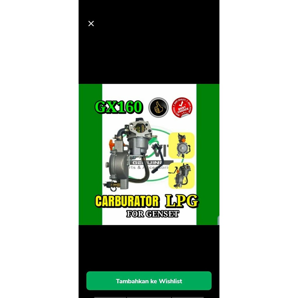 Terpopuler Gx160 Carburator Genset Bahan Bakar Gas Lpg Terlariss 