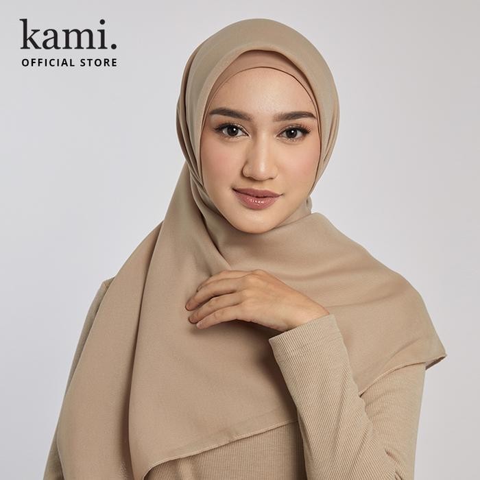 mcgz- Kami Light Voile Scarf Plain Cotton Blend Wanita Katun Kerudung Muslim Square