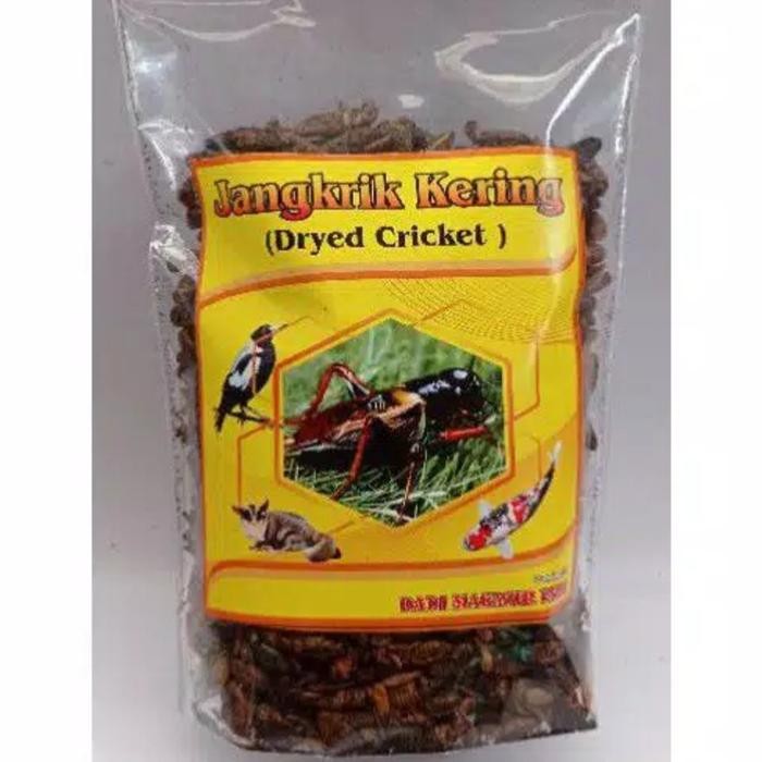 PetShoPq- 1Kg Jangkrik Kering Pakan Sugar Gilder Landak Mini Hamster Gecko