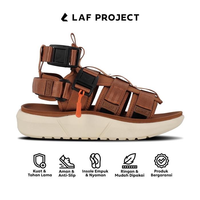 SALE LAF Project - Sandal Travel Sendal Kasual Pria - Montagne - Brown