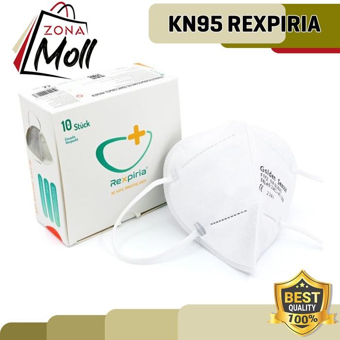 KJB MASKER KN95 REXPIRIA 1 BOX ISI 10PCS MASKER MEDIS PROTECTIVE MASK KN95