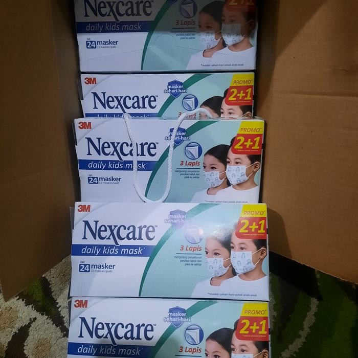 KJB Masker Nexcare Daily Kids Mask Box isi 36 pcs 3M-Nexcare MD-32