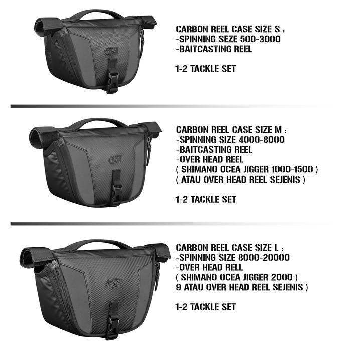 Carbon Case Tas Pancing Medium Hard Case Tas Reel Pancing Best Seller