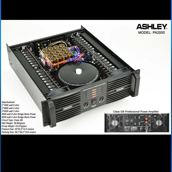 Paling Murah Power Amplifier Ashley Pa2000 Pa 2000 Class Gb Garansi Original Terlariss 