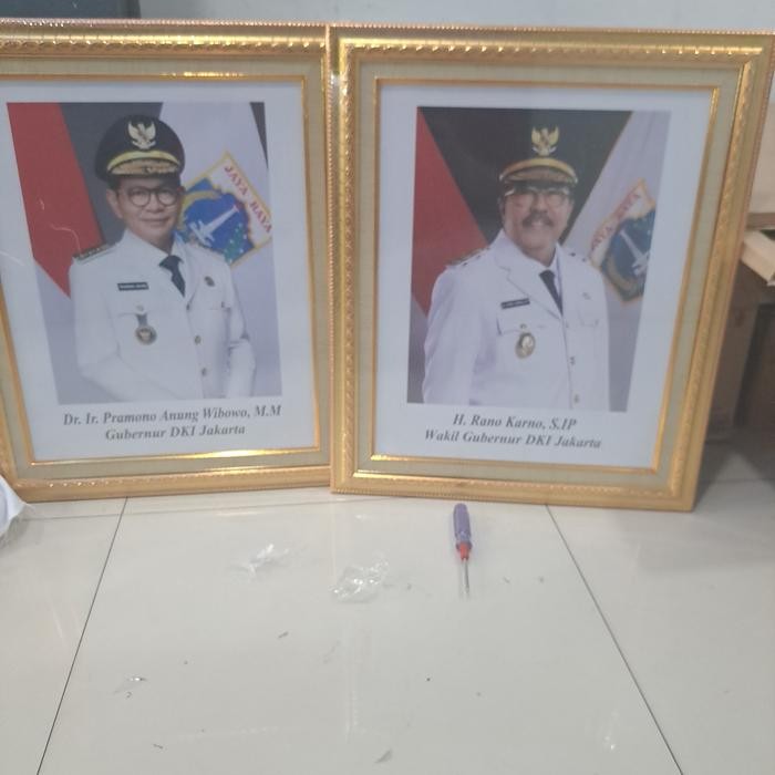 rurg- Bingkai Foto Gubernur Dan Wakil Gubernur Dki Ukuran 35 X 45 Cm