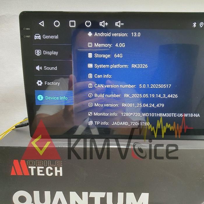 Head Unit Android Mtech 9 inch OEM Pajero 2017 Up Soket PNP