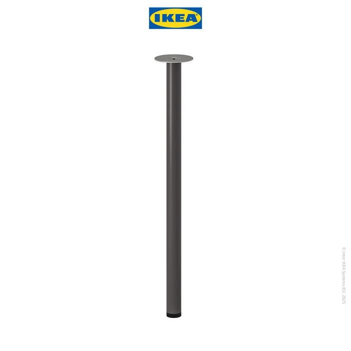 Ikea Linnmon/Adils Meja Minimalis Berkualitas Efek Kayu Oak Diwarnai Putih/Abu Tua 100X60 Cm
