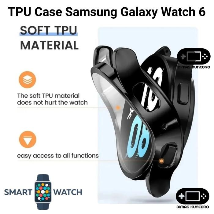 JaminMutu- Tpu Case Samsung Galaxy Watch 6 Silicone Soft Samsung Galaxy Watch 6 Watch6 Classic