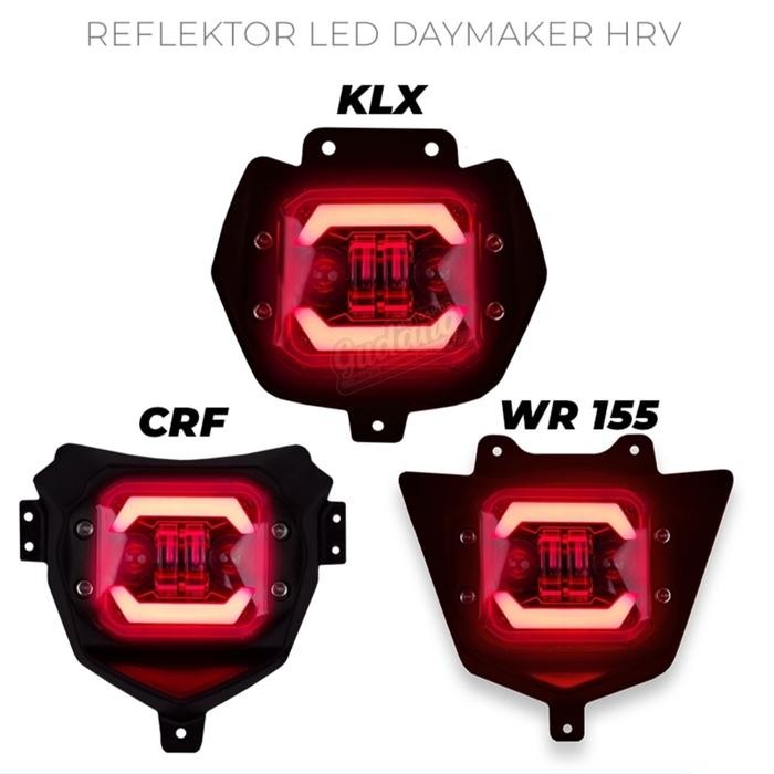 LAMPU DEPAN LED DAYMEKER PLUSE BATOK CARBON MOTOR CRF150 KLX150 WR155