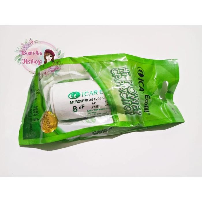 Kapasitor Bulat Icar Ecofill 8uf Capasitor 8uf Ecofill