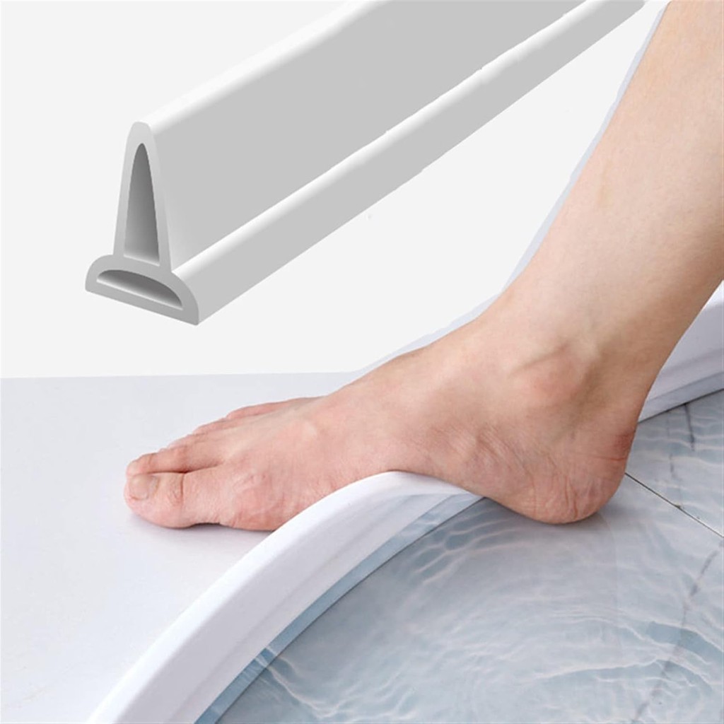 Collapsible Threshold Water Dam For Shower Stall Water Stopper Retention System Dry Wet Separation