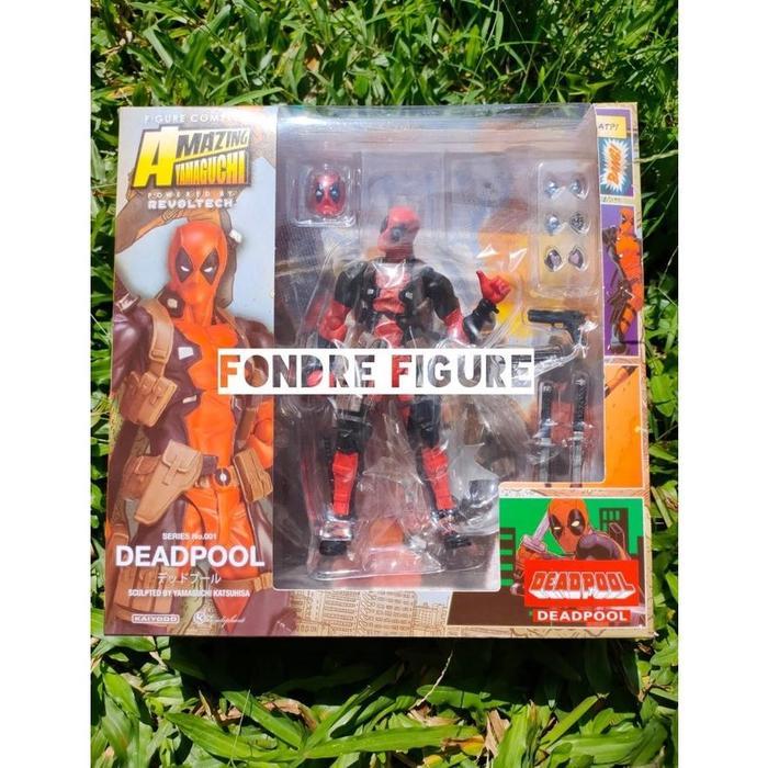 HOT SALE REVOLTECH DEADPOOL DEAD POOL KAIYODO AMAZING YAMAGUCHI NO 001 MARVEL MAINAN ANAK ACTION