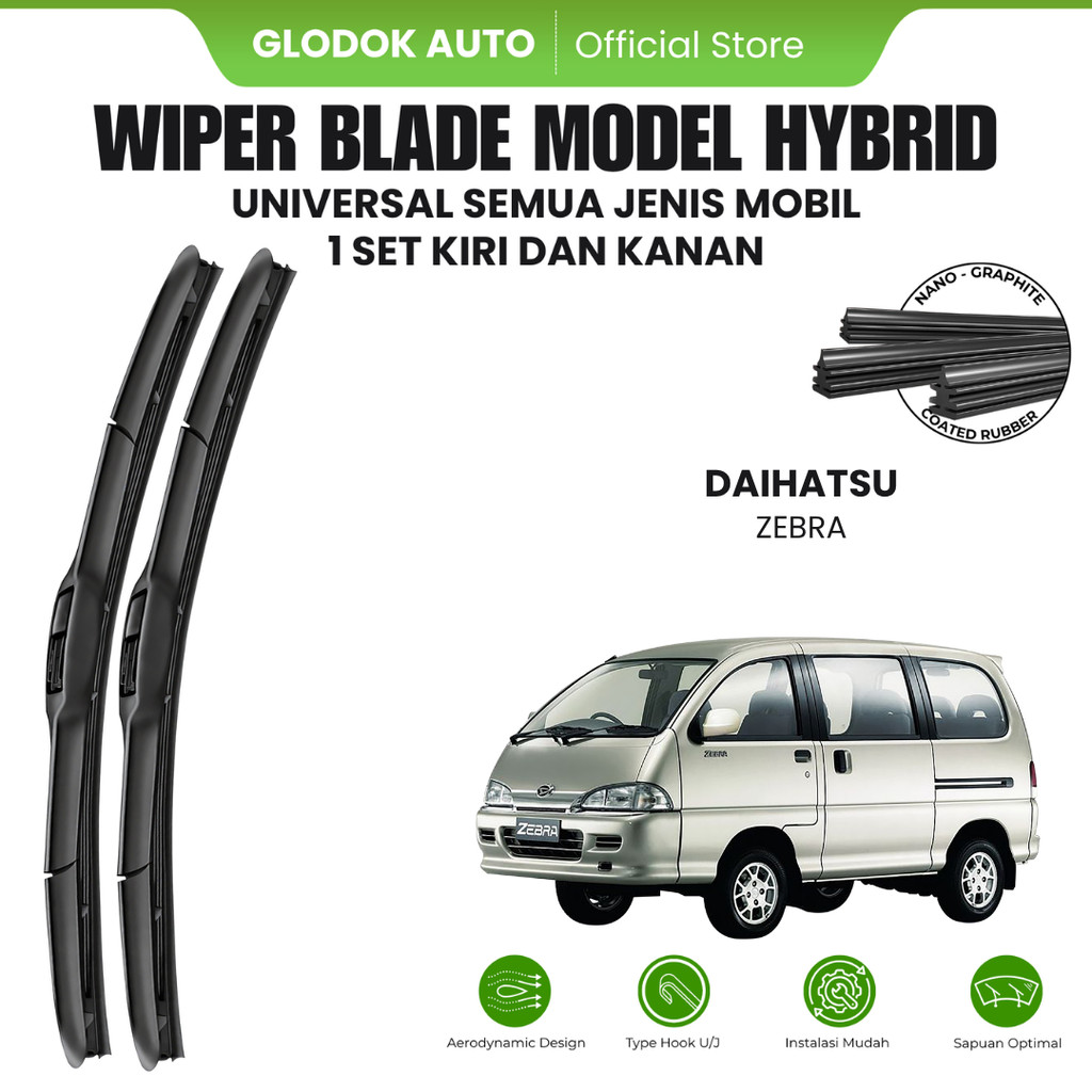 Wiper Daihatsu Zebra Hybrid Kaca Depan Mobil