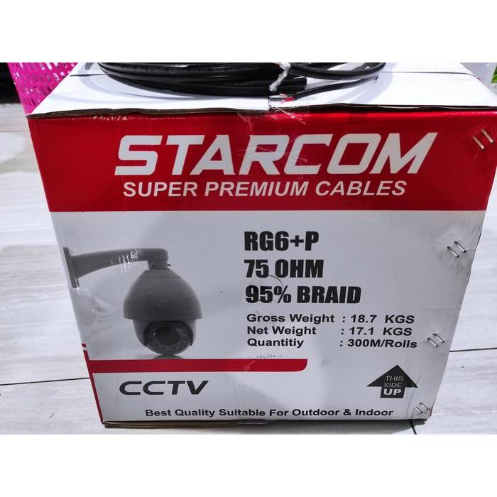 KABEL CCTV RG6 DC POWER 300 METER KABEL CCTV RG6 STARCOM