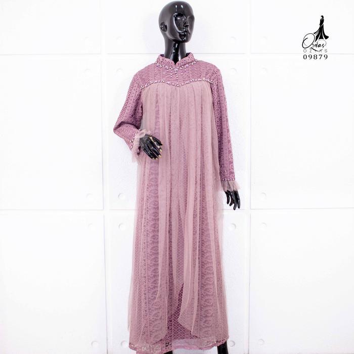 GAMIS OZIAS BROKAT KAGURA 09879 LD 105 I Gamis Super Cantik I Gamis Fashion Muslim Wanita Santai Nya