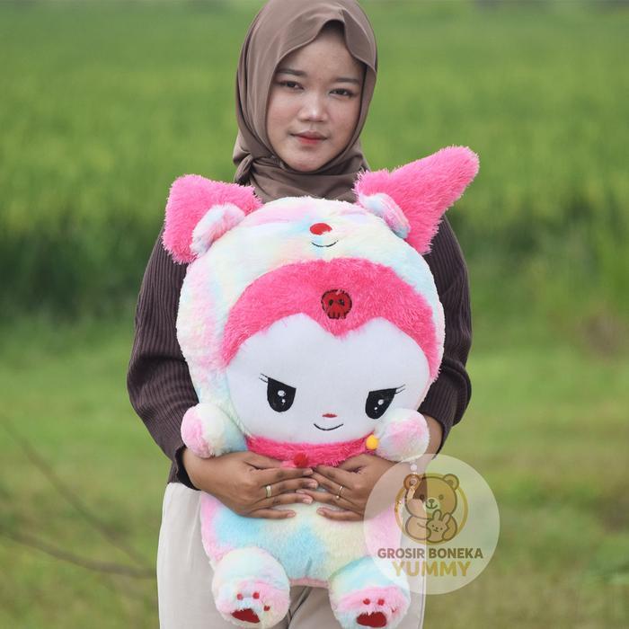 Boneka Kuromi Jumbo 80 cm Lucu , Boneka Kuromi Jumbo