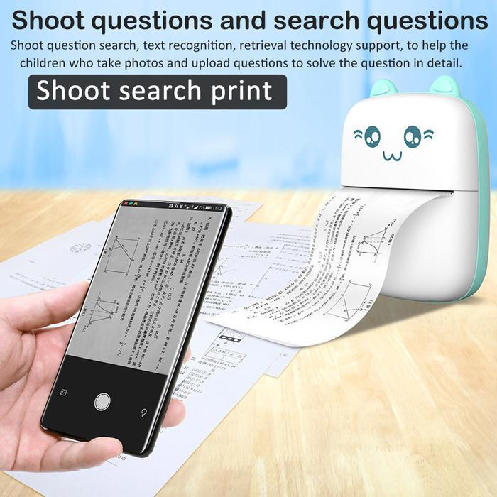 Mini Cute Thermal Printer Bluetooth Printer Label Portabel Printer Foto Tanda Terima Barcode Memo