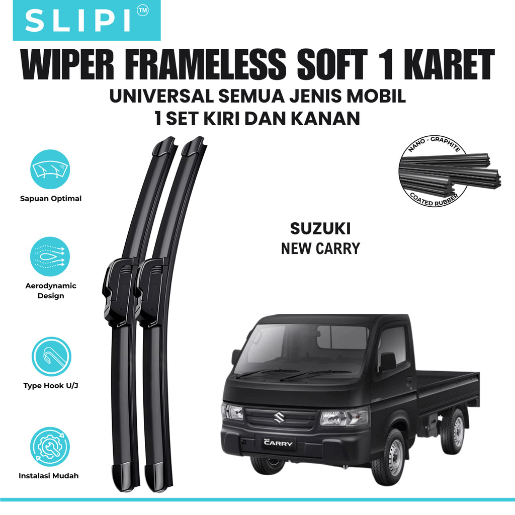 Wiper Suzuki New Carry Frameless Kaca Depan Mobil