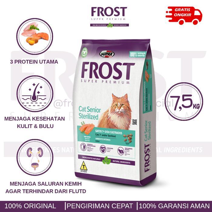 FROST CAT SENIOR 7,5 KG/ SUPER PREMIUM / CAT FOOD / MAKANAN KUCING / CAT FOOD SUPER PREMIUM