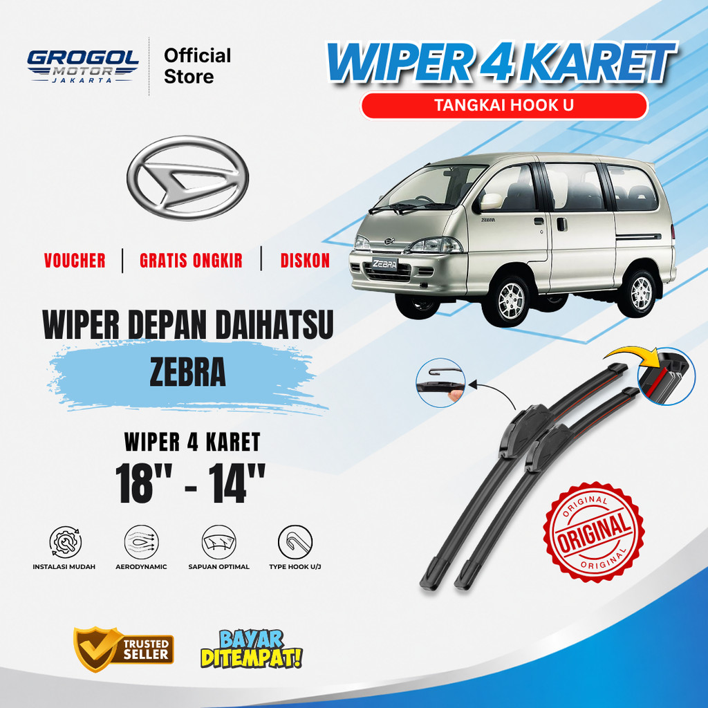 Wiper Daihatsu Zebra Quad Kaca Depan Mobil