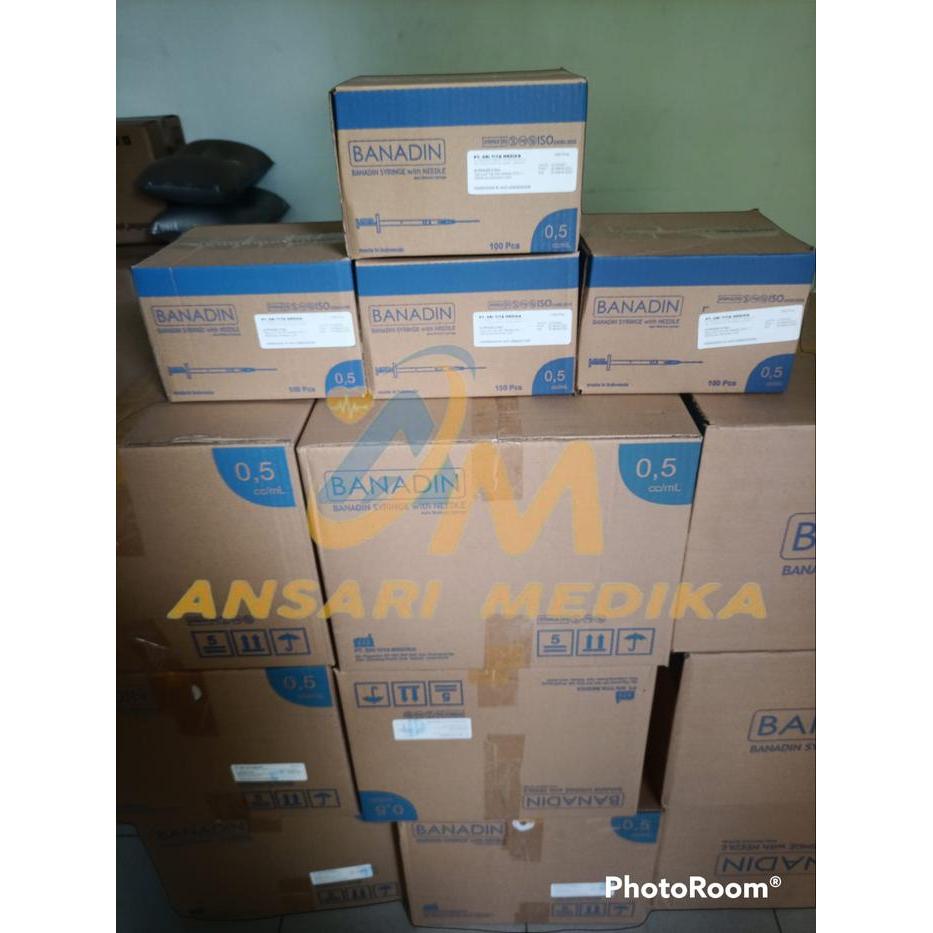 Spuit 0,5Ml Syringe Banadin Jarum Suntik 0,5Cc Banadin Needle 0,5Cc/Ml #Gratisongkir