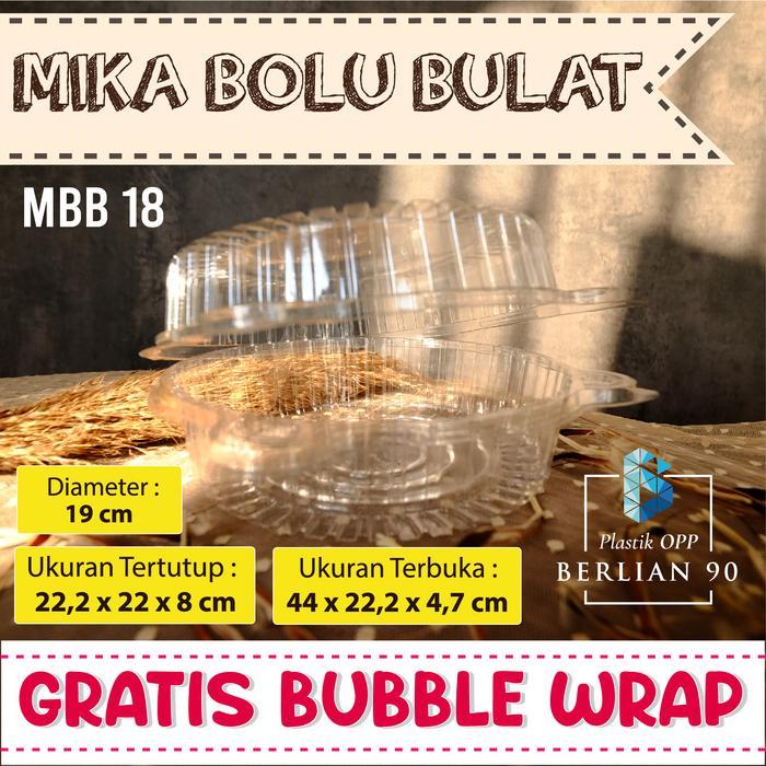 Mika Bulat Mika Bolu Bulat Box Mika Kue Chiffon 18 Mika Plastik Kue Siffon