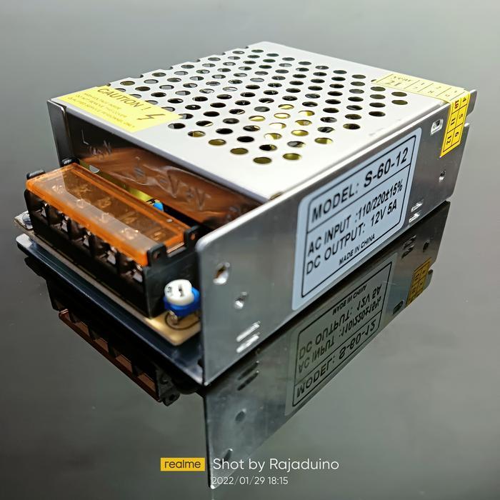 POWER SUPPLY 12V 5A SWITCHING PSU SMPS ADAPTOR JARING
