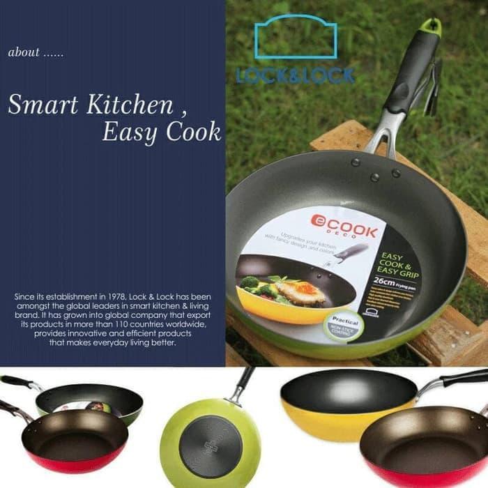 Premium Lock n Lock Teflon Wajan E-cook Eco Deco Frypan 30cm