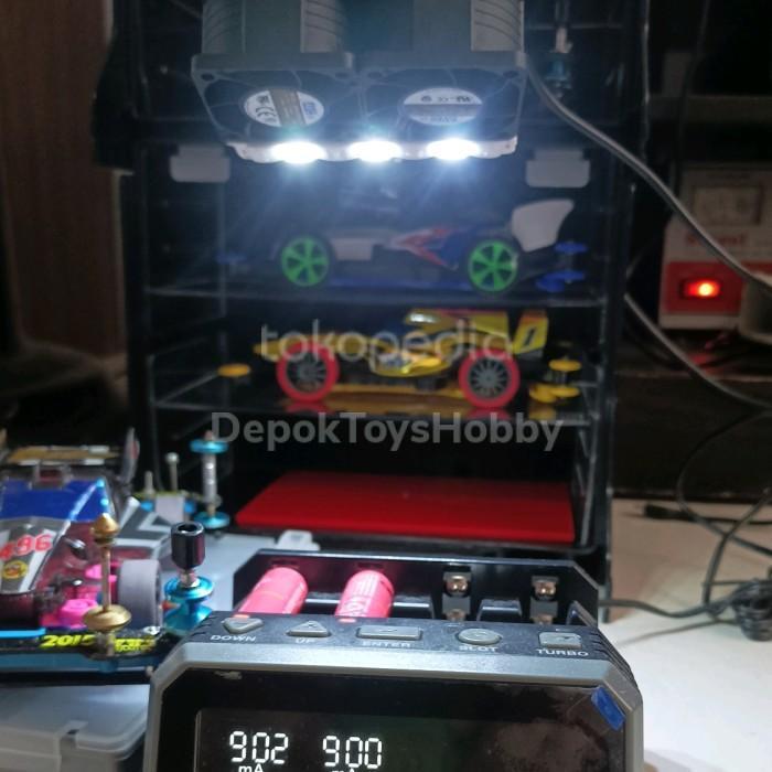 Kipas paddock fan charger tamiya dengan Lampu LED + Saklar