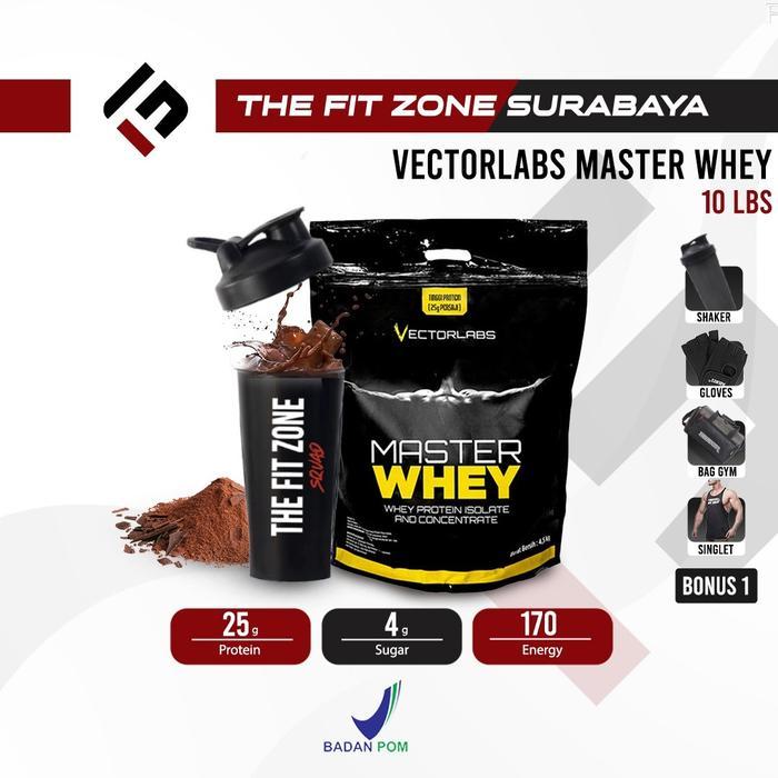 Vectorlabs Master Whey 10 Lbs Susu Whey Protein Isolate Concentrate Suplemen Fitness Gym Penambah