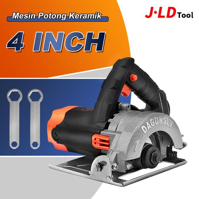 JLD MESIN POTONG KERAMIK 4 INCH MARBLE CUTTER 900W - DAYA 900 WAT, KECEPATAN 13000 RPM SERKEL KAYU