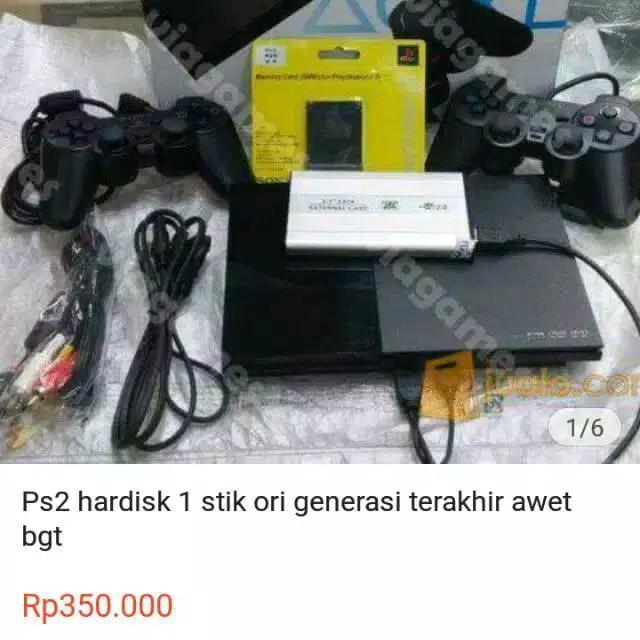 Ps2 Slim Gen Terbaru Hardisk 1Stik Garansi Terbaru