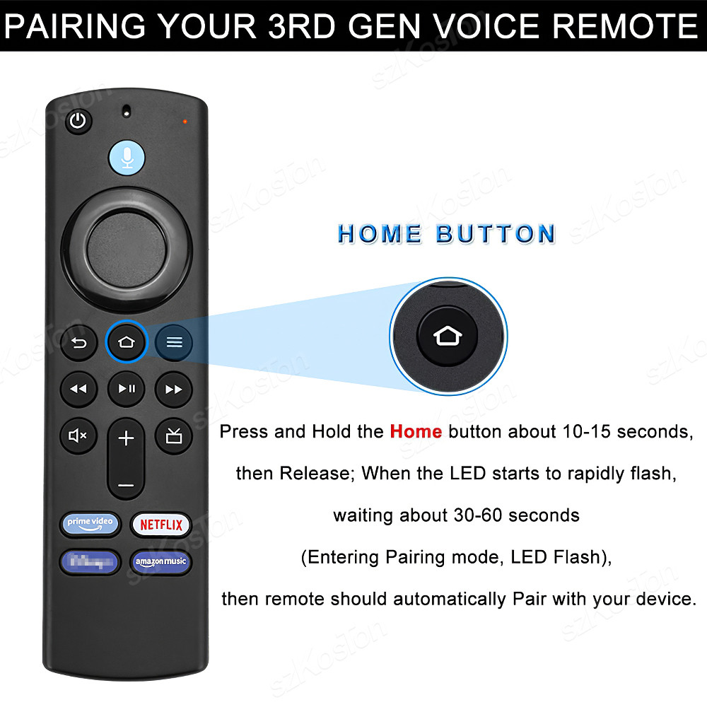Replacement Voice Remote Control for Fire Stick TV 3rd Gen Smart TV Stick 4K MAX Lite Fire Cube