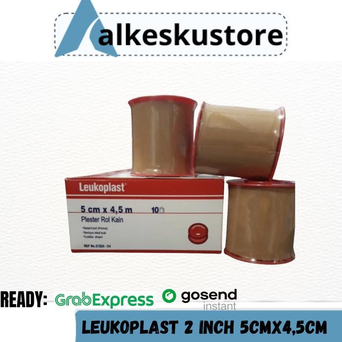 LEUKOPLAST 5CM X 4,5M / LEUKOPLAST 2IN / LEUKOPLAST / PLESTER ROL KAIN