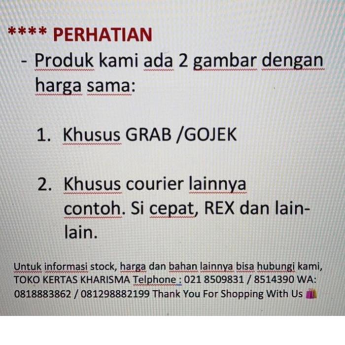 

Hvs Putih F4 70 Gr , Merk Mirage ( Box )Khusus Grab / Gojek