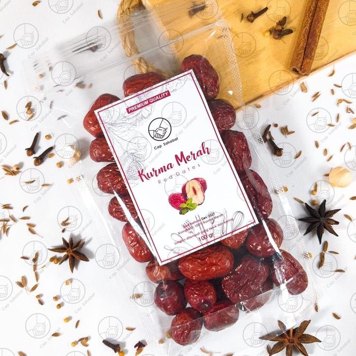 

Premium 100gr Kurma Merah / Red Dates / Angco / Rempah / JSR 100% PREMIUM