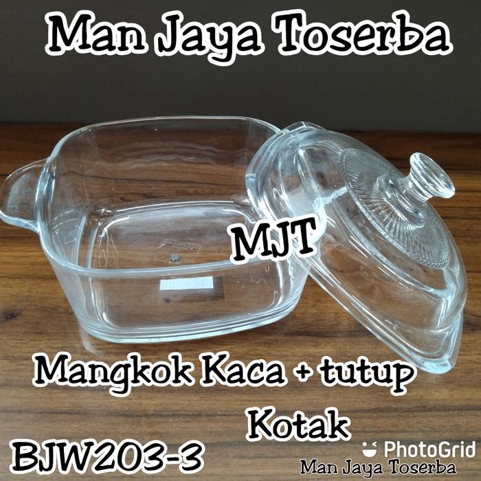 Mangkok Kaca Kotak / Mangkok Microwave Bjw203-3