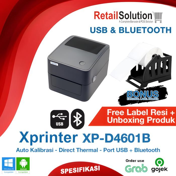 Printer Label Thermal Bluetooth XPRINTER XP4601BT XP-4601BT XP4601BT