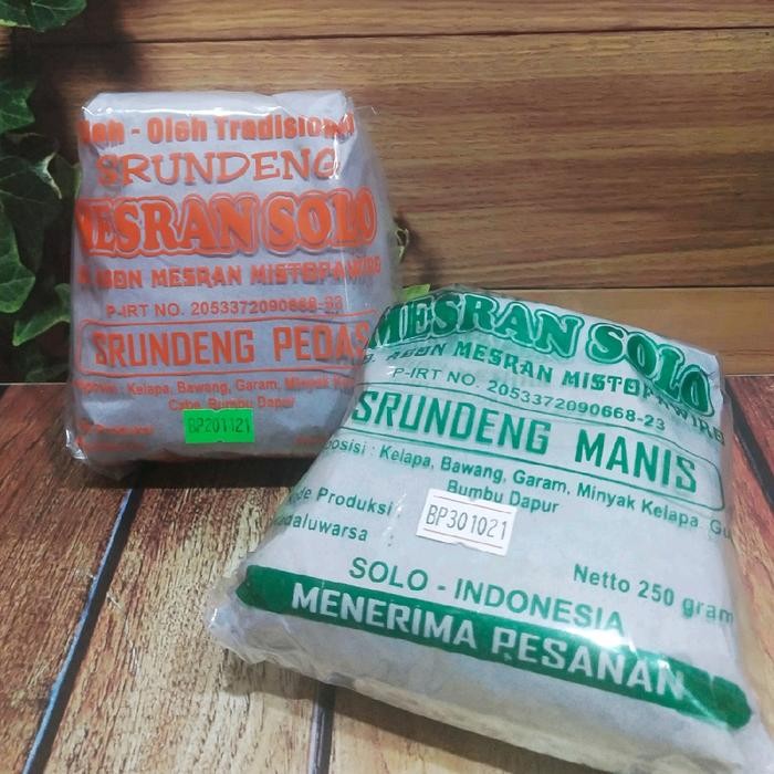 

Pilihan- Srundeng Mesran Solo Mistopawiro 250 Gram Kering Manis Pedas