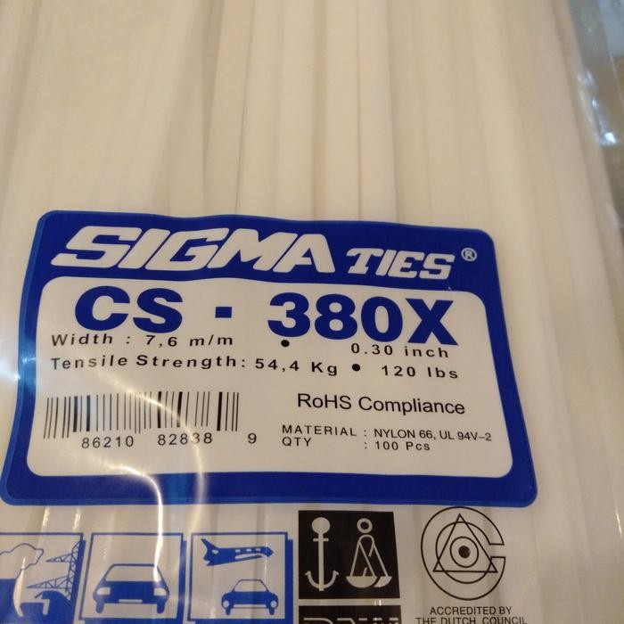 

Kabel Ties Sigma Cs 380 X Putih