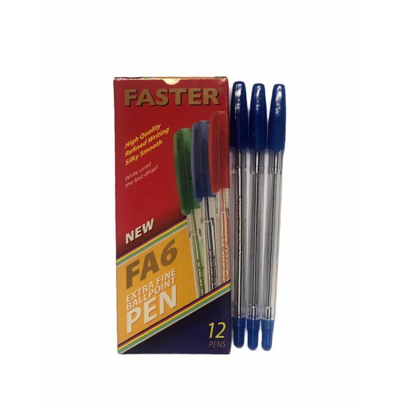

Ballpoint /Pulpen Faster FA-6 0.7mm isi 12 pcs- Blue