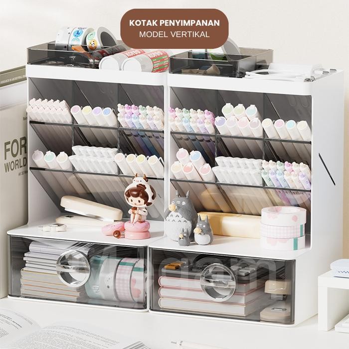 

MEGAM Rak Meja Laci Penyimpanan Pensil Pulpen Storage Box HSB742