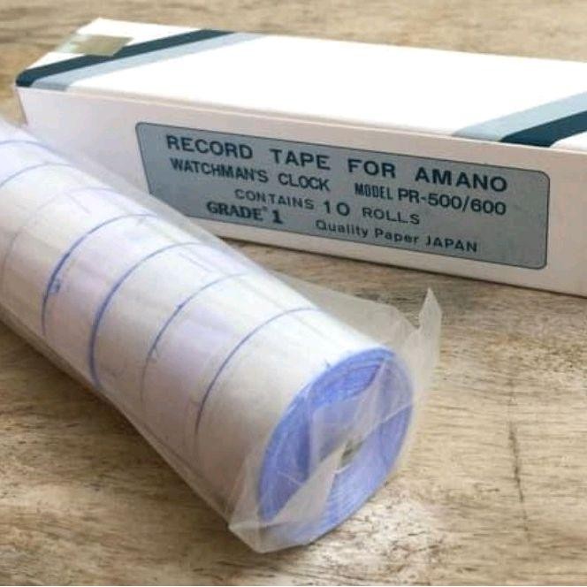 

JUAL KERTAS TAPE PAPER LABEL ROLL REFILL AMANO PR600 WATCHMAN SECURITY