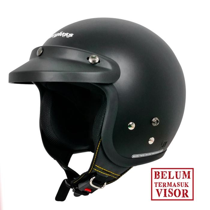 (Exclusive) Helm Cargloss Original CFM Retro Army Half Face - Black Doff accessories motor