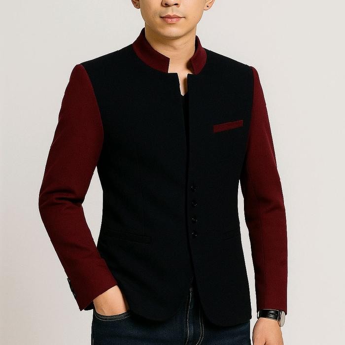 Pilihan- Blazer Rain Black New - Jas Cowok Men Pria Slimfit Jaket Korean Style