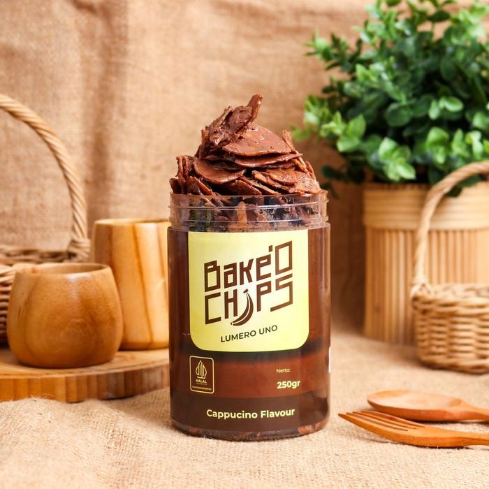 

ASLI Bakeochips Keripik Pisang Lumer Cappucino LUMERO UNO khas Garut Halal Cappuccino Food Snack