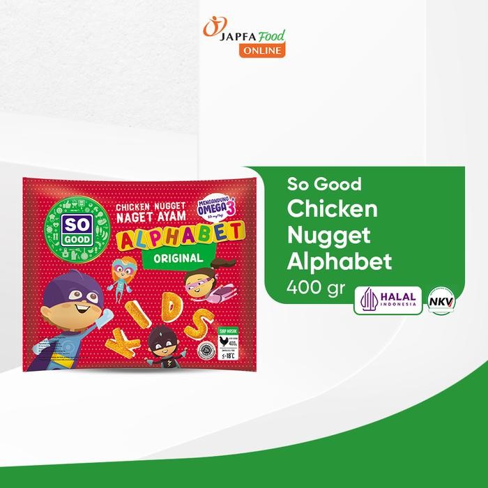 

Pilihan- So Good Chicken Nugget Alphabet 400Gr - Daily Deals